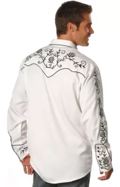 Camisa Western Con Bordados Marca Scully P-706 Blanca -Lee || Dockers Soldes Boutique D NQ NP 621950 MLM40342858508 012020 O