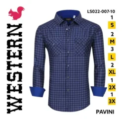 Camisa Vaquera Para Caballero Marca Pavini Hombre Ls022-007