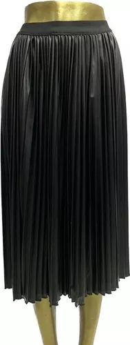 Falda Plisada Vini_piel/ Efecto Piel