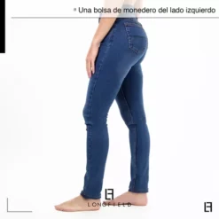 Jeans Para Dama Estilo Mid Wash Skinny Marca Longfield Moda -Lee || Dockers Soldes Boutique D NQ NP 676487 MLM51107564267 082022 O