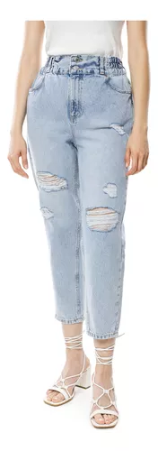 Jeans Mom Baggy Cropped C&a De Mujer