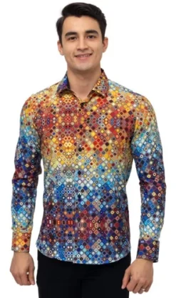 Camisa De Caballero Manga Larga Marca Benziny Ls5031 Hombre