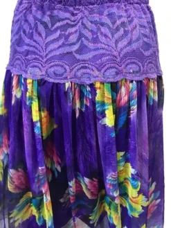 Falda Para Mujer Dama Morada Floreada Olanes Con Fondo -Lee || Dockers Soldes Boutique D NQ NP 731600 MLM48366470960 112021 O