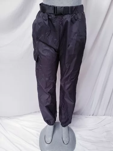 Pantalon Cargo Rompevientos Mujer Negro. La Segunda Bazar 5 Pantalon Cargo Rompevientos Mujer Negro. La Segunda Bazar – Image 3