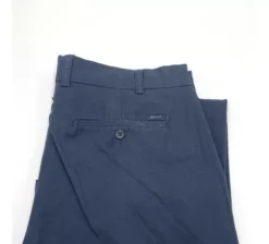 Pantalon De Vestir Gabardina Marca Gant Azul Marino