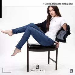 Jeans Para Dama Estilo Mid Wash Skinny Marca Longfield Moda -Lee || Dockers Soldes Boutique D NQ NP 817498 MLM51107576193 082022 O