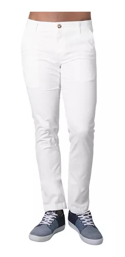 Pantalón Casual Slim Hombre Blanco Furor 62106429