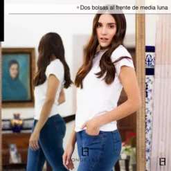 Jeans Para Dama Estilo Mid Wash Skinny Marca Longfield Moda -Lee || Dockers Soldes Boutique D NQ NP 833852 MLM51107435964 082022 O