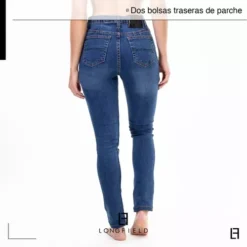 Jeans Para Dama Estilo Mid Wash Skinny Marca Longfield Moda -Lee || Dockers Soldes Boutique D NQ NP 864033 MLM51107579175 082022 O