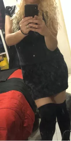 Hermosa Falda Víbora Negra Con Gris Marca Express