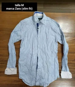 Camisa De Hombre Marca Zara Usada Como Nueva Talla M Slim Fi