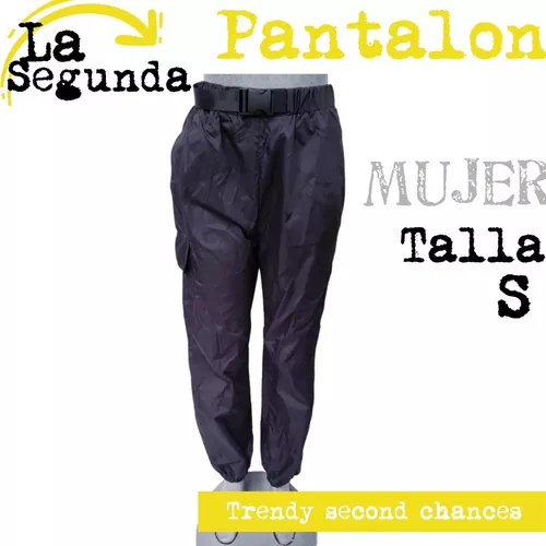 Pantalon Cargo Rompevientos Mujer Negro. La Segunda Bazar 3 Pantalon Cargo Rompevientos Mujer Negro. La Segunda Bazar