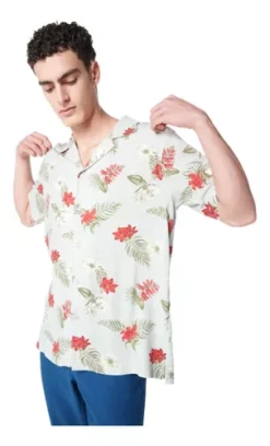 Camisa Para Hombre Manga Corta Estampada Marca Generra