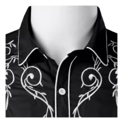 GENERIC Western Vaquero Camisa Hombres Marca Diseño Bordado Slim Fi -Lee || Dockers Soldes Boutique D NQ NP 951703 CBT69242410319 052023 O