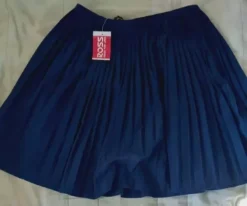 Falda Tableada Talla S Color Azul Marino Marca Jack