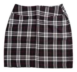 Linda Falda Negra A Cuadros Talla Ch Mujer