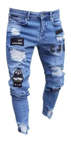 GENERIC Vaqueros Pitillo Rasgados Para Hombre, De La Marca Who